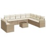 11-teiliges Gartensofa-Set mit beigen synthetischen Rattankissen von , Gartensets - Ref: Foro24-3219168, Preis: 850,01 €, Rab...