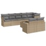 9-piece garden sofa set with beige synthetic rattan cushions by , Garden sets - Ref: Foro24-3219219, Price: 639,73 €, Discoun...