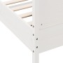 Bed frame with white pine wood headboard 140x200 cm by , Beds and slatted bases - Ref: Foro24-3216174, Price: 219,76 €, Disco...