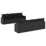 8-teiliges Gartensofa-Set und schwarze synthetische Rattankissen von , Modulare Sofas für den Außenbereich - Ref: Foro24-3251...