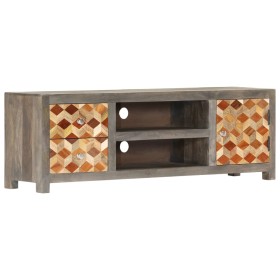 Gray recycled solid wood TV cabinet 120x30x40 cm by vidaXL, TV Furniture - Ref: Foro24-282735, Price: 232,84 €, Discount: %