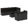 8-teiliges Gartensofa-Set und schwarze synthetische Rattankissen von , Gartensets - Ref: Foro24-3217295, Preis: 504,99 €, Rab...