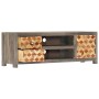 Gray recycled solid wood TV cabinet 120x30x40 cm by vidaXL, TV Furniture - Ref: Foro24-282735, Price: 232,84 €, Discount: %