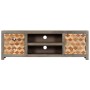 Gray recycled solid wood TV cabinet 120x30x40 cm by vidaXL, TV Furniture - Ref: Foro24-282735, Price: 232,84 €, Discount: %