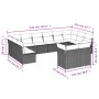 Garden sofa set 12 pieces with black synthetic rattan cushions by , Garden sets - Ref: Foro24-3250264, Price: 756,01 €, Disco...