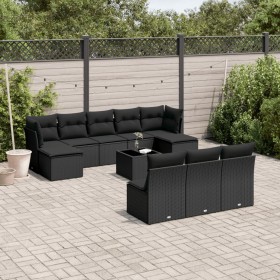 11-teiliges Gartensofa-Set und schwarze synthetische Rattankissen von , Gartensets - Ref: Foro24-3250134, Preis: 634,89 €, Ra...