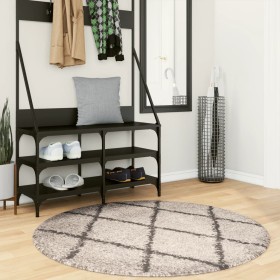 Modern long pile rug PAMPLONA anthracite beige Ø120 cm by , Rugs - Ref: Foro24-375399, Price: 36,99 €, Discount: %