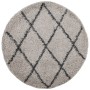 Modern long pile rug PAMPLONA anthracite beige Ø120 cm by , Rugs - Ref: Foro24-375399, Price: 36,82 €, Discount: %