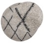 Modern long pile rug PAMPLONA anthracite beige Ø120 cm by , Rugs - Ref: Foro24-375399, Price: 36,82 €, Discount: %