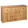 Panama style solid pine wood sideboard 135x40x80 cm by vidaXL, Sideboards - Ref: Foro24-282703, Price: 283,58 €, Discount: %