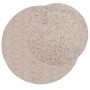 Modern long pile shaggy rug PAMPLONA beige Ø 100 cm by , Rugs - Ref: Foro24-375222, Price: 29,97 €, Discount: %