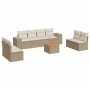 9-teiliges Gartensofa-Set mit beigen synthetischen Rattankissen von , Gartensets - Ref: Foro24-3225407, Preis: 660,22 €, Raba...