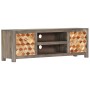 Gray recycled solid wood TV cabinet 120x30x40 cm by vidaXL, TV Furniture - Ref: Foro24-282735, Price: 232,84 €, Discount: %