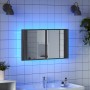 Gray acrylic bathroom mirror cabinet with LED light 80x12x45 cm by , bathroom vanities - Ref: Foro24-834952, Price: 56,99 €, ...