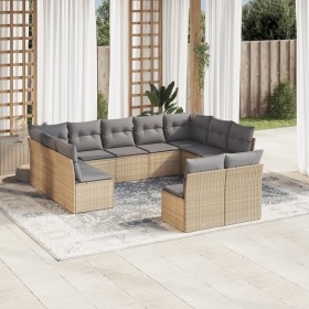 11-teiliges Gartensofa-Set mit beigen synthetischen Rattankissen von , Gartensets - Ref: Foro24-3250188, Preis: 662,99 €, Rab...