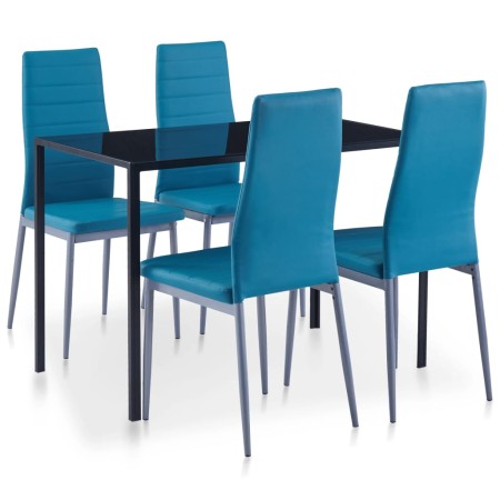 5-Piece Blue Dining Table and Chairs Set by vidaXL, Furniture sets for kitchens and dining rooms - Ref: Foro24-281703, Price:...