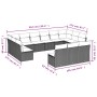 Gartensofa- und Kissenset 13-teilig aus schwarzem synthetischem Rattan von , Gartensets - Ref: Foro24-3250224, Preis: 791,99 ...