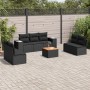 8-teiliges Gartensofa-Set und schwarze synthetische Rattankissen von , Gartensets - Ref: Foro24-3225397, Preis: 492,85 €, Rab...