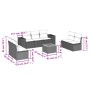 8-teiliges Gartensofa-Set und schwarze synthetische Rattankissen von , Gartensets - Ref: Foro24-3225397, Preis: 492,85 €, Rab...