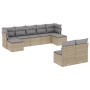 9-teiliges Gartensofa-Set mit beigen synthetischen Rattankissen von , Gartensets - Ref: Foro24-3250108, Preis: 593,76 €, Raba...