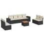 8-teiliges Gartensofa-Set und schwarze synthetische Rattankissen von , Gartensets - Ref: Foro24-3225405, Preis: 528,75 €, Rab...