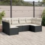 6-teiliges Gartensofa-Set und schwarze synthetische Rattankissen von , Gartensets - Ref: Foro24-3249225, Preis: 367,77 €, Rab...