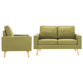 Green fabric 2-piece sofa set by , Sofas - Ref: Foro24-3056619, Price: 453,99 €, Discount: %