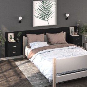 Wall-mounted bedside tables 2 units black by vidaXL, Nightstands - Ref: Foro24-810992, Price: 112,87 €, Discount: %