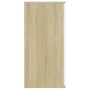 Aparador madera ingeniería blanco y roble Sonoma 160x36x75 cm de , Aparadores - Ref: Foro24-3074932, Precio: 236,47 €, Descue...