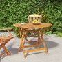 Folding garden table solid acacia wood Ø 90x75 cm by , Garden tables - Ref: Foro24-319670, Price: 107,29 €, Discount: %