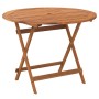 Folding garden table solid acacia wood Ø 90x75 cm by , Garden tables - Ref: Foro24-319670, Price: 107,29 €, Discount: %