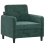 Dark green velvet 3-piece sofa set by , Sofas - Ref: Foro24-3201936, Price: 684,99 €, Discount: %