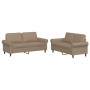 Cappuccino synthetic leather 2-piece sofa set with cushions by , Sofas - Ref: Foro24-3202154, Price: 476,11 €, Discount: %