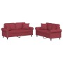 Sofa set with cushions 2 pieces red synthetic leather by , Sofas - Ref: Foro24-3202163, Price: 499,75 €, Discount: %