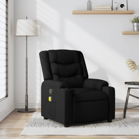 Sillón reclinable de masaje de tela negro de , Sillones - Ref: Foro24-374132, Precio: 221,68 €, Descuento: %