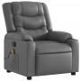 Gray synthetic leather reclining massage chair by , Armchairs - Ref: Foro24-374126, Price: 251,24 €, Discount: %