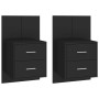 Wall-mounted bedside tables 2 units black by vidaXL, Nightstands - Ref: Foro24-810992, Price: 112,87 €, Discount: %