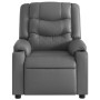 Gray synthetic leather reclining massage chair by , Armchairs - Ref: Foro24-374126, Price: 251,24 €, Discount: %