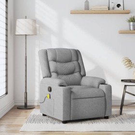 Light Gray Fabric Massage Recliner by , Armchairs - Ref: Foro24-374130, Price: 256,99 €, Discount: %