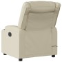 Sillón reclinable de masaje cuero sintético crema de , Sillones - Ref: Foro24-374124, Precio: 254,23 €, Descuento: %