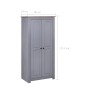 Panama Range gray pine solid wood wardrobe 80x50x171.5 cm by vidaXL, Wardrobes - Ref: Foro24-282665, Price: 440,79 €, Discoun...