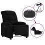 Sillón reclinable eléctrico de tela negro de , Sillones - Ref: Foro24-3206629, Precio: 269,99 €, Descuento: %