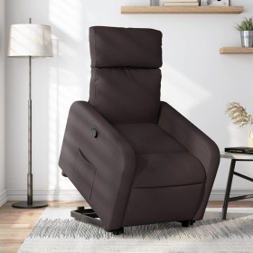 Sillón reclinable elevable tela marrón oscuro de , Sillones - Ref: Foro24-3206704, Precio: 269,99 €, Descuento: %