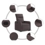 Sillón reclinable elevable tela marrón oscuro de , Sillones - Ref: Foro24-3206704, Precio: 255,33 €, Descuento: %