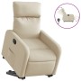 Sillón eléctrico reclinable elevable de tela color crema de , Sillones - Ref: Foro24-3206725, Precio: 304,02 €, Descuento: %