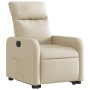 Sillón eléctrico reclinable elevable de tela color crema de , Sillones - Ref: Foro24-3206725, Precio: 304,02 €, Descuento: %