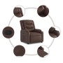 Sillón reclinable elevable cuero sintético marrón de , Sillones - Ref: Foro24-3206553, Precio: 379,99 €, Descuento: %