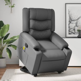 Gray Artificial Leather Foot Massage Recliner by , Armchairs - Ref: Foro24-3206558, Price: 297,99 €, Discount: %