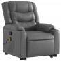 Sillón reclinable de masaje de pie cuero artificial gris de , Sillones - Ref: Foro24-3206558, Precio: 307,32 €, Descuento: %