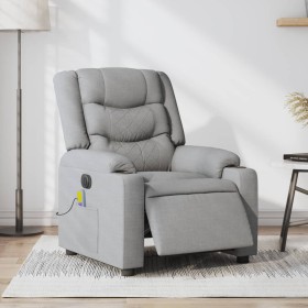 Electric Massage Recliner Light Gray Fabric by , Armchairs - Ref: Foro24-3206570, Price: 260,33 €, Discount: %